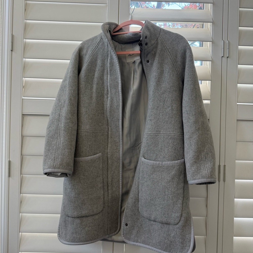 Madewell Light Gray Wool Blend Coat